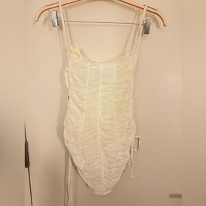 Andrea Iyamah White Swimsuit